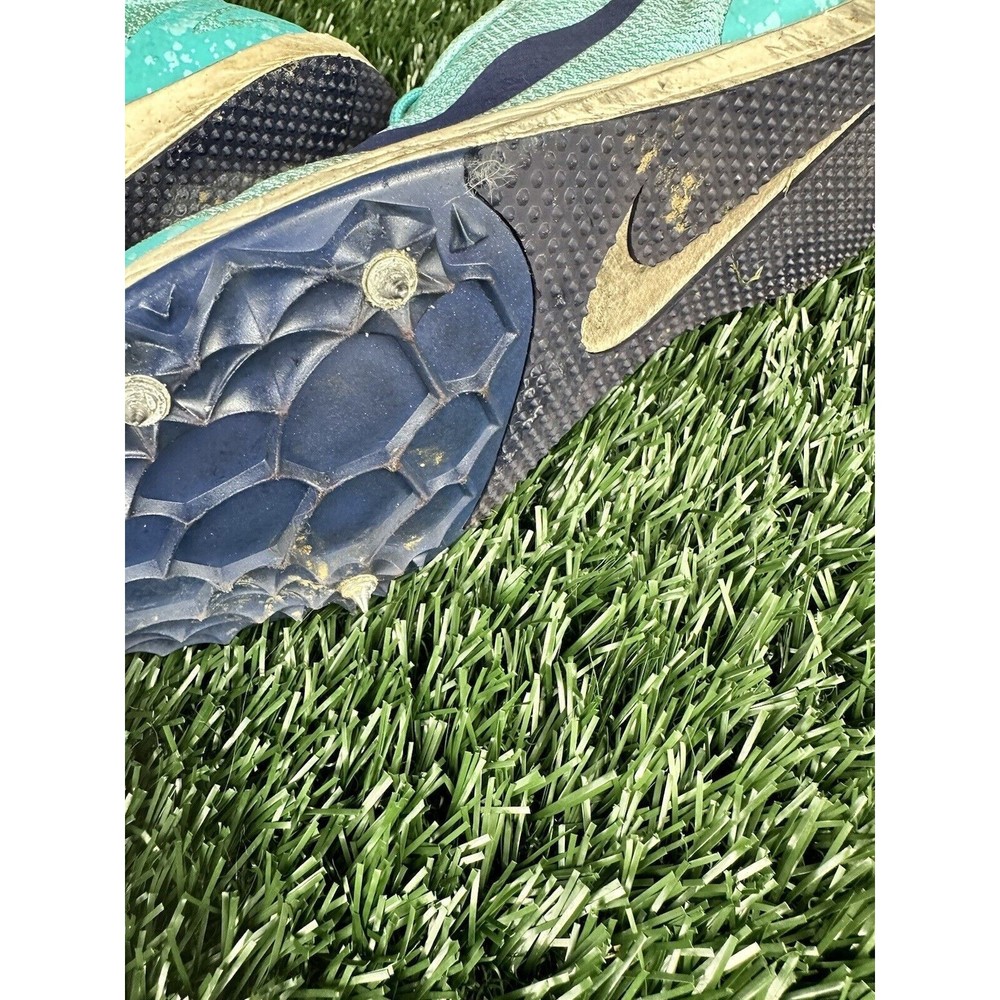 Women's Nike Zoom Rival D 10 907567-301 - Sz 8.5- Aqua Blue Green Racing Shoes‎ - Picture 5 of 6